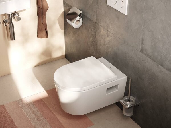 Hansgrohe EluPura Original S - Závesné WC s WC sedátkom, AquaChannel Flush, biela 60207450