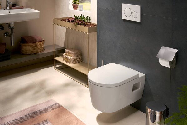 Hansgrohe EluPura Original S - Závesné WC s WC sedátkom, AquaChannel Flush, biela 60207450
