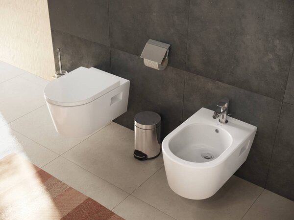Hansgrohe EluPura Original S - Závesné WC s WC sedátkom, AquaChannel Flush, biela 60207450