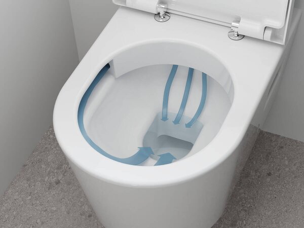 Hansgrohe EluPura Original S - Závesné WC s WC sedátkom, AquaChannel Flush, biela 60207450