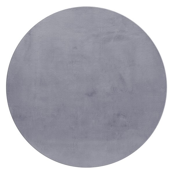 Ayyildiz, Kusový koberec Pouffy 5100 Grey kruh, 120x120 (priemer) kruh, šedá, obývacia izba