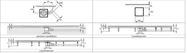 Hüppe EasyFlat - Sprchová vanička 900x900 mm, biela EF0101.055