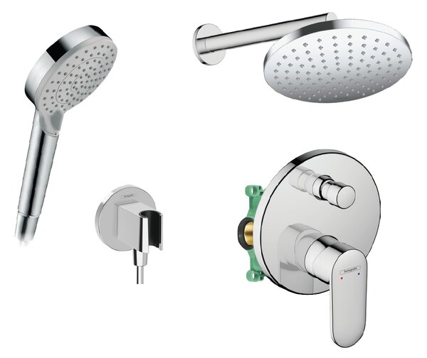 Hansgrohe set 20 - Sprchový systém pod omietku s pákovou batériou, komplet, chróm