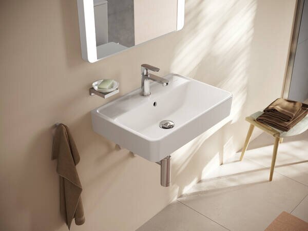 Hansgrohe Xanuia Q - Umývadlo Compact 600x370 mm, s prepadom, biela 60213450