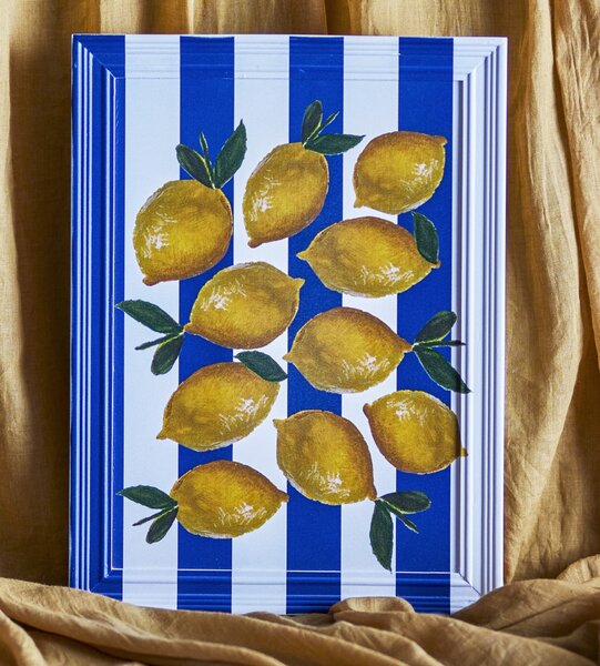 Obraz v rámu Limone Illustration 30 × 40 cm