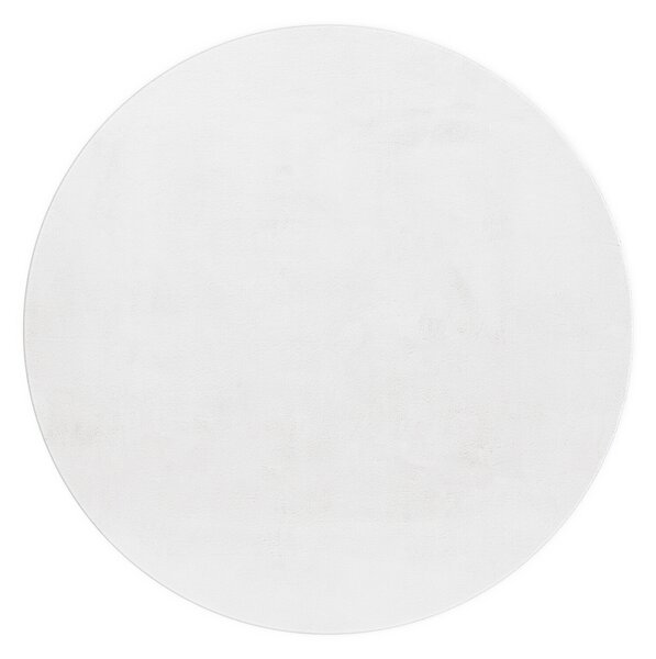 Ayyildiz , Kusový koberec Pouffy 5100 White kruh, 120x120 (priemer) kruh, biela, obývacia izba