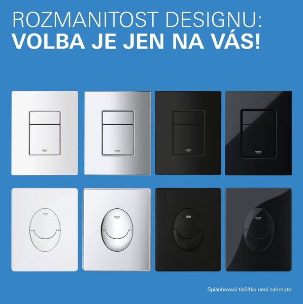 GROHE Sensia - Závesná sprchová toaleta + Rapid SLX Sada 4 v 1, alpská biela 36509SH0