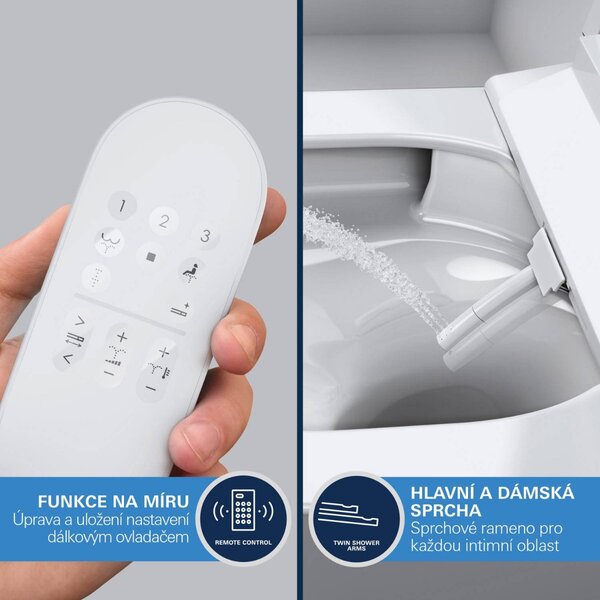 GROHE Sensia - Závesná sprchová toaleta + Rapid SLX Sada 4 v 1, alpská biela 36509SH0