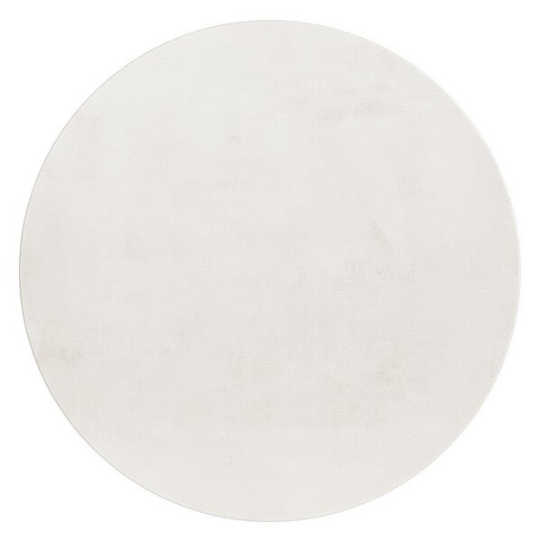 Ayyildiz , Kusový koberec Pouffy 5100 Cream kruh, 200x200 (priemer) kruh, biela, obývacia izba