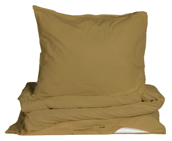 Bielizeň z organickej bavlny Crinkle Mustard Gold 150 × 210 cm
