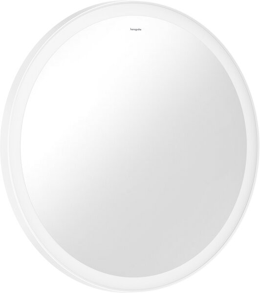 Hansgrohe Xarita Lite S - Okrúhle zrkadlo s LED osvetlením po obvode ⌀ 700 mm s nástenným vypínačom, biela matná 54966700