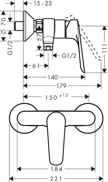 HANSGROHE + ALPI HG Logis E - Sprchový set, chróm