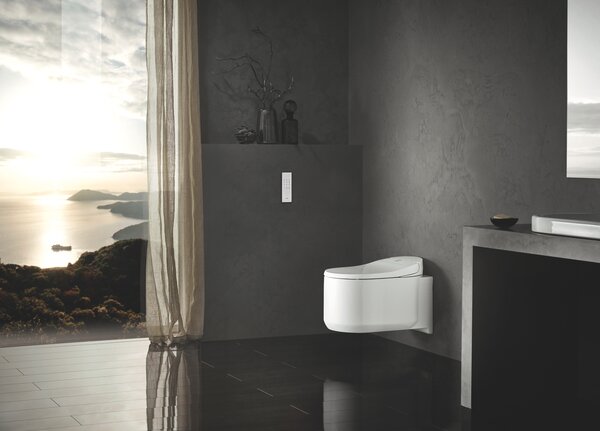GROHE Sensia Arena - Závesné WC so sprchou, biela 39354SH1