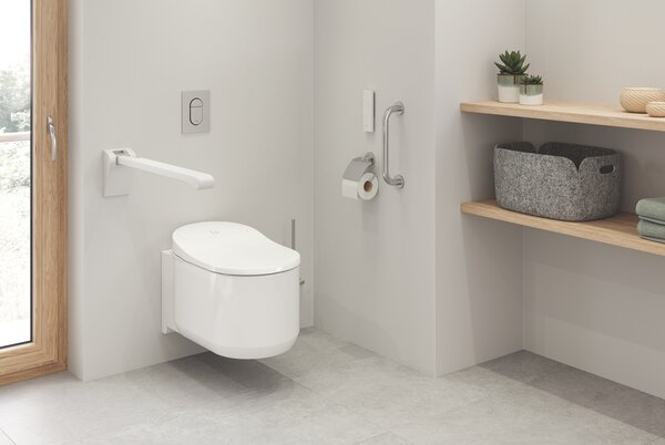GROHE Sensia Arena - Závesné WC so sprchou, biela 39354SH1