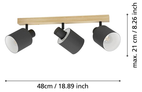 STROPNÉ BODOVÉ SVIETIDLO, 5/48 cm Eglo - Online Only bytové doplnky, Online Only