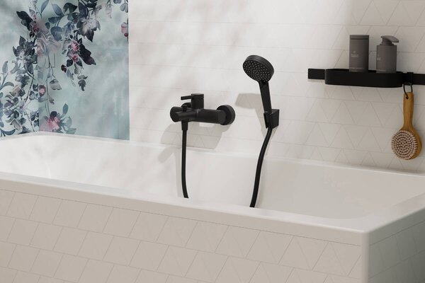 Hansgrohe Zesis S - Vaňová batéria nástenná, čierna matná 74420670