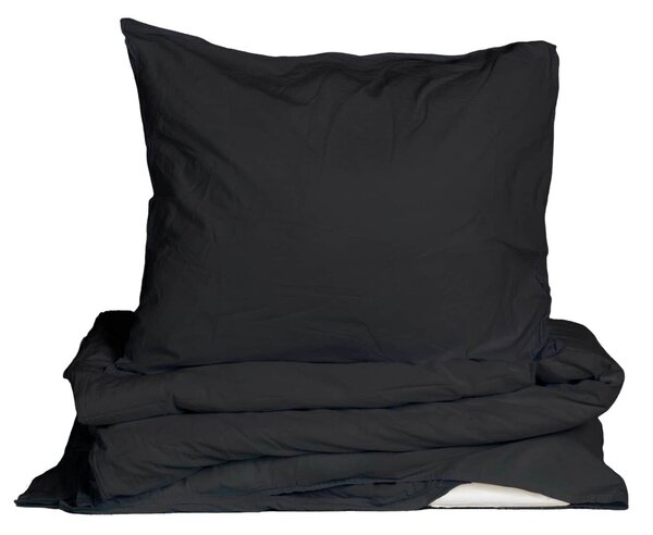 Posteľná bielizeň z organickej bavlny Crinkle Phantom Black 150 × 210 cm