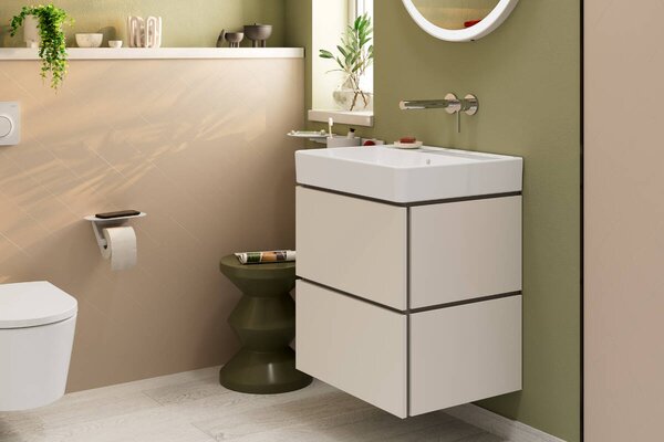 Hansgrohe Xilesa E - Umývadlová skrinka 580/470 s 2 zásuvkami, piesková béžová matná 54254780