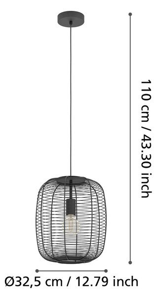 ZÁVESNÉ SVIETIDLO, 33/110 cm - Interiérové svietidlá