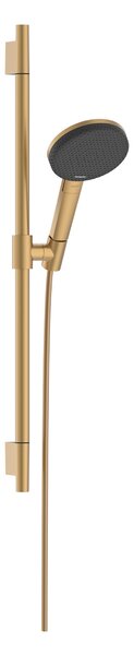 Hansgrohe Raindance Alive Select S - Sprchová súprava 125, 3 jet, Ecosmart, so sprchovou tyčou Unica S Puro 65 cm, kartáčovaný bronz 24602140