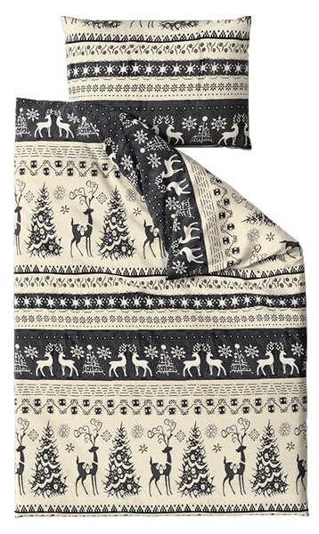 Mikroplyšové obliečky WINTER DEER sivé Rozmer obliečky: 70 x 90 cm | 140 x 220 cm