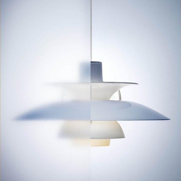 Závěsná lampa PH 5 Ø320 Opal Pale Blue
