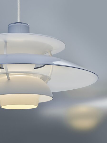 Závěsná lampa PH 5 Ø320 Opal Pale Blue