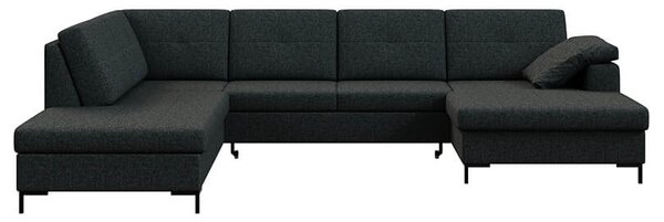 MUZZA ROZKLADACIA POHOVKA DO U MOOR S ÚLOŽNÝM PRIESTOROM 335 CM ANTRACIT ĽAVÁ