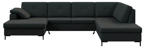 MUZZA ROZKLADACIA POHOVKA DO U MOOR S ÚLOŽNÝM PRIESTOROM 335 CM ANTRACIT PRAVÁ