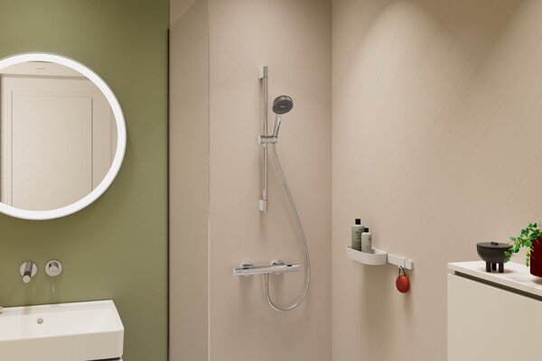 Hansgrohe Activera S - Sprchová súprava 95 1jet s tyčou 650 mm, EcoSmart, chróm 28041000
