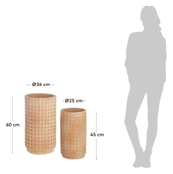 MUZZA SADA DVOCH KVETINÁČOV CELI Ø 34 CM / Ø 25 CM