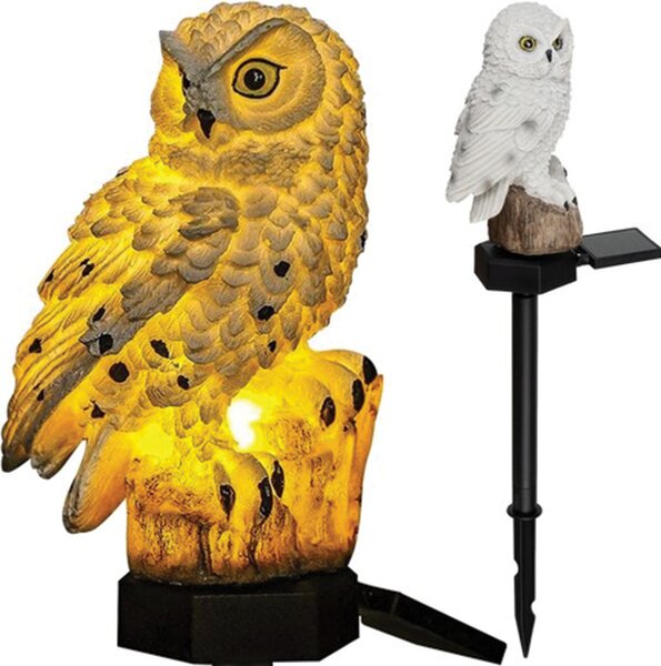 Solárna záhradná lampa - sova Gardlov 23847
