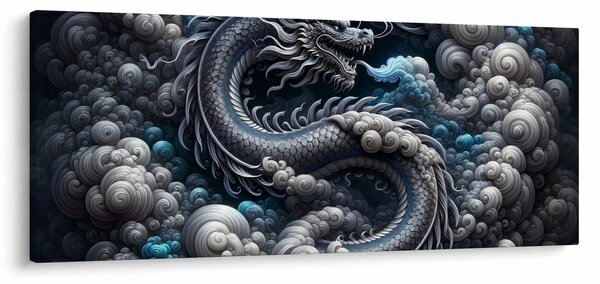 Obraz – Drak v dyme (120x50 cm)