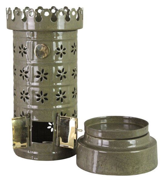 Kovový svietnik Tiled Stove Olive Green