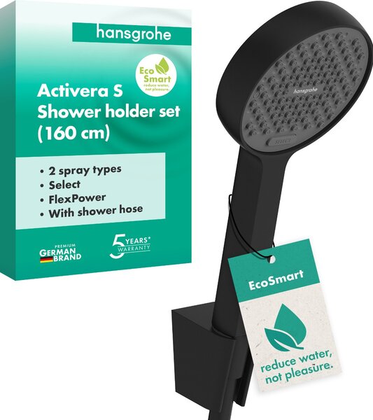 Hansgrohe Activera Select S - Sprchový set 95 2jet, EcoSmart, čierna matná 28054670