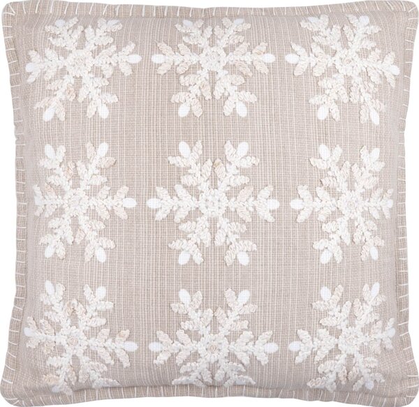 Poťah na vankúš s výšivkou Snowflake 50 × 50 cm