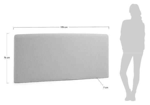 MUZZA Čelo postele lydia 178 x 76 cm sivé