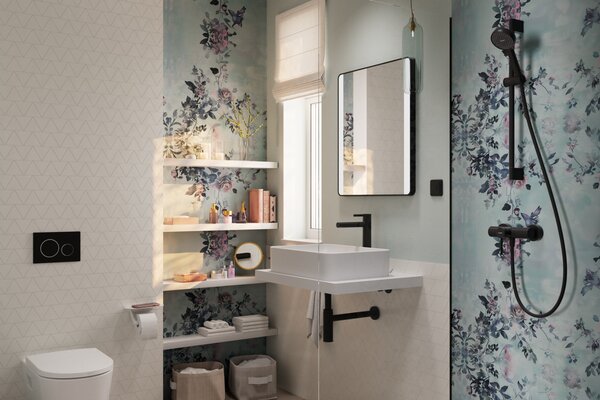 Hansgrohe Activera Select S - Sprchová súprava 95 2jet s tyčou 650 mm, EcoSmart, čierna matná 28044670
