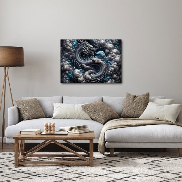 Obraz – Drak v dyme (70x50 cm)