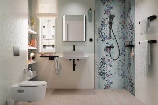 Hansgrohe Activera Select S - Sprchová súprava 95 2jet s tyčou 650 mm, EcoSmart, čierna matná 28044670