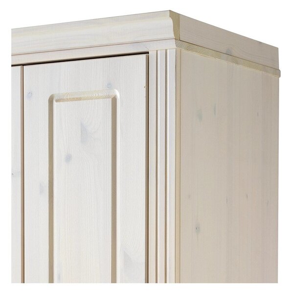 Biela šatníková skriňa z borovicového dreva 65x180 cm Anita – Støraa