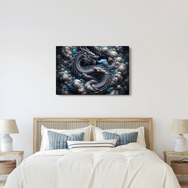 Obraz – Drak v dyme (90x60 cm)