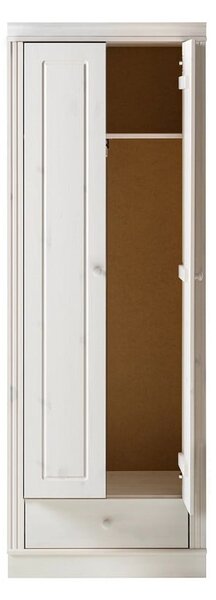 Biela šatníková skriňa z borovicového dreva 65x180 cm Anita – Støraa
