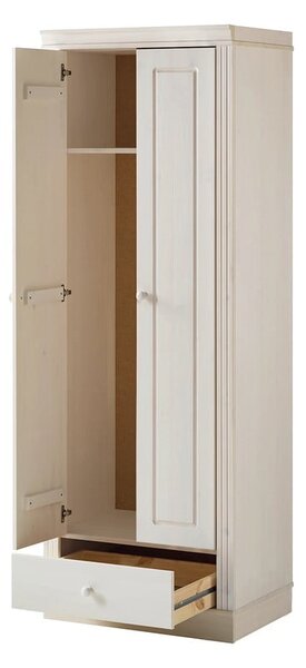 Biela šatníková skriňa z borovicového dreva 65x180 cm Anita – Støraa