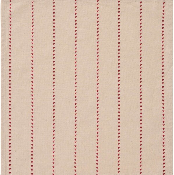 Bavlnený obrúsok Valentina Red Hearts 40 × 40 cm