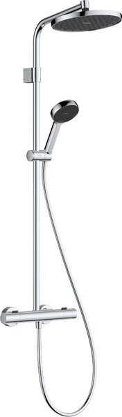 Hansgrohe Activera S - Sprchový systém Showerpipe 240 1jet so sprchovou tyčou Varia s termostatom Ecostat Fine, EcoSmart, chróm 28078000