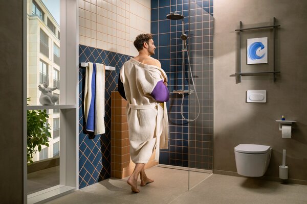 Hansgrohe Activera S - Sprchový systém Showerpipe 240 1jet so sprchovou tyčou Varia s termostatom Ecostat Fine, EcoSmart, chróm 28078000