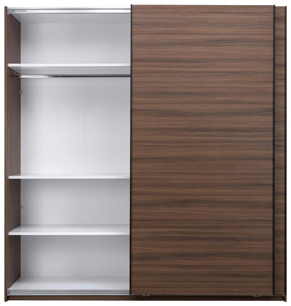 SKRIŇA S POSUVNÝMI DVERAMI, farba vlašského orecha, 200/211,5/61,5 cm P & B - Skrine, Online Only