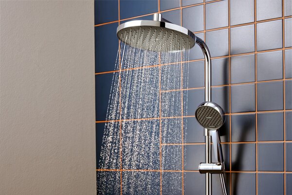 Hansgrohe Activera S - Sprchový systém Showerpipe 240 1jet so sprchovou tyčou Varia, EcoSmart, chróm 28074000