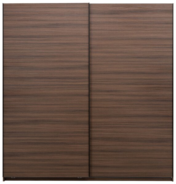SKRIŇA S POSUVNÝMI DVERAMI, farba vlašského orecha, 200/211,5/61,5 cm P & B - Skrine, Online Only